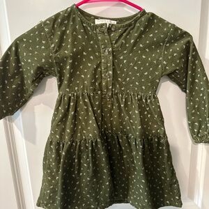 Chelsea & Violet Olive Floral Buttoned Dress